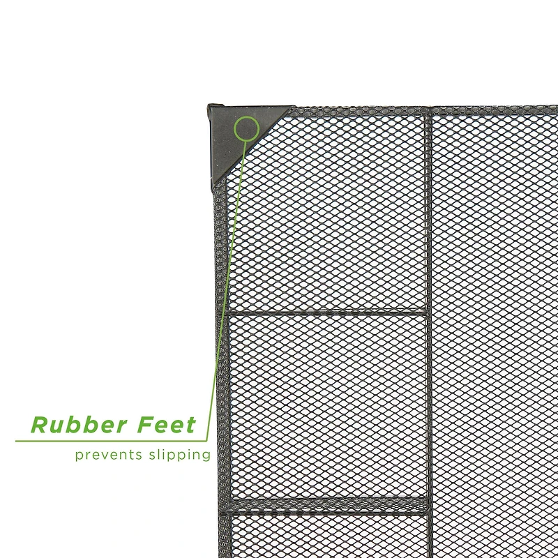 Mind Reader 11.75" Black 2-Piece Mesh Deep Drawer Organizer