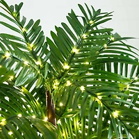 4ft. Pre-Lit UV Resistant Artificial Palm Tree with Warm White LED Lights
