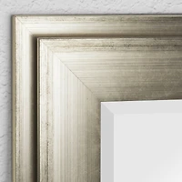 Head West Two-Step Distressed Silver Beveled Glass Accent Mirror