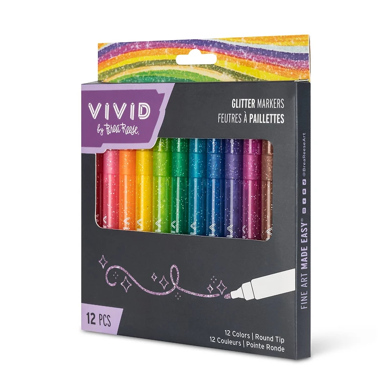 VIVID by Brea Reese® Glitter Markers Set
