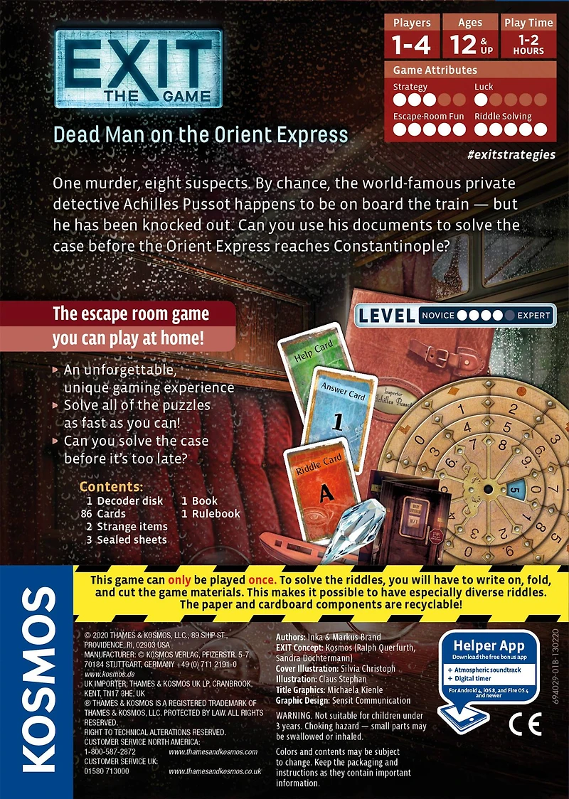 Thames & Kosmos EXIT: Dead Man on the Orient Express Game
