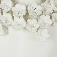 9" White Flower Decorative Ceramic Vase