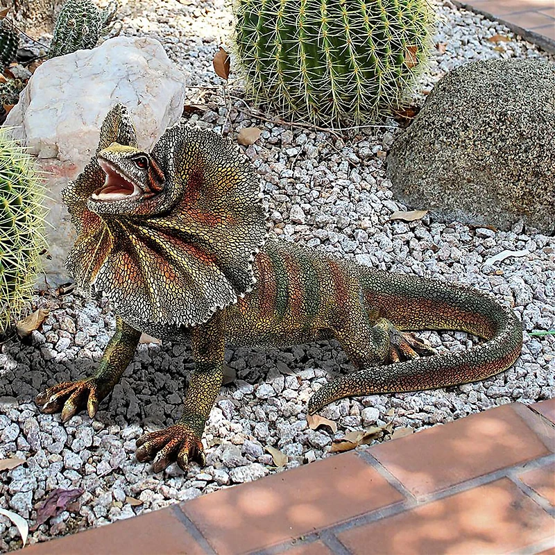 Design Toscano 13" Frilled-Neck Lizard Statues, 2ct.