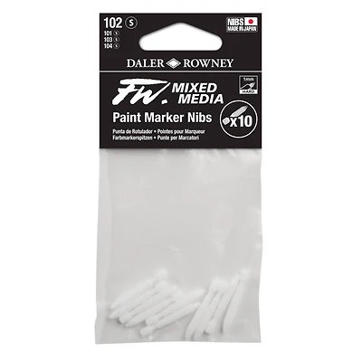 Daler-Rowney® 102 Small FW Empty Paint Marker 10 Nib Set