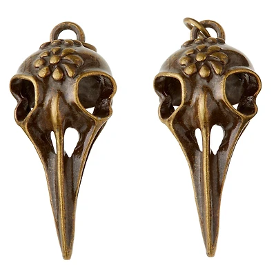 12 Packs: 2 ct. (24 total) Found Objects™ Bird Skull Charms by Bead Landing™
