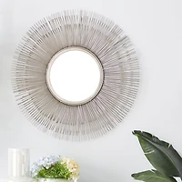 29'' Silver Modern Metal Wall Mirror