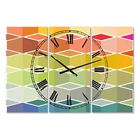 Designart 'Flanneur (Square) Oversized Mid-Century Multipanel Wall Clock