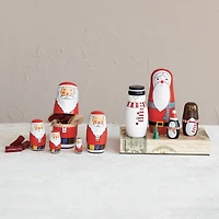 Hello Honey® Santa Wood Nesting Doll Set
