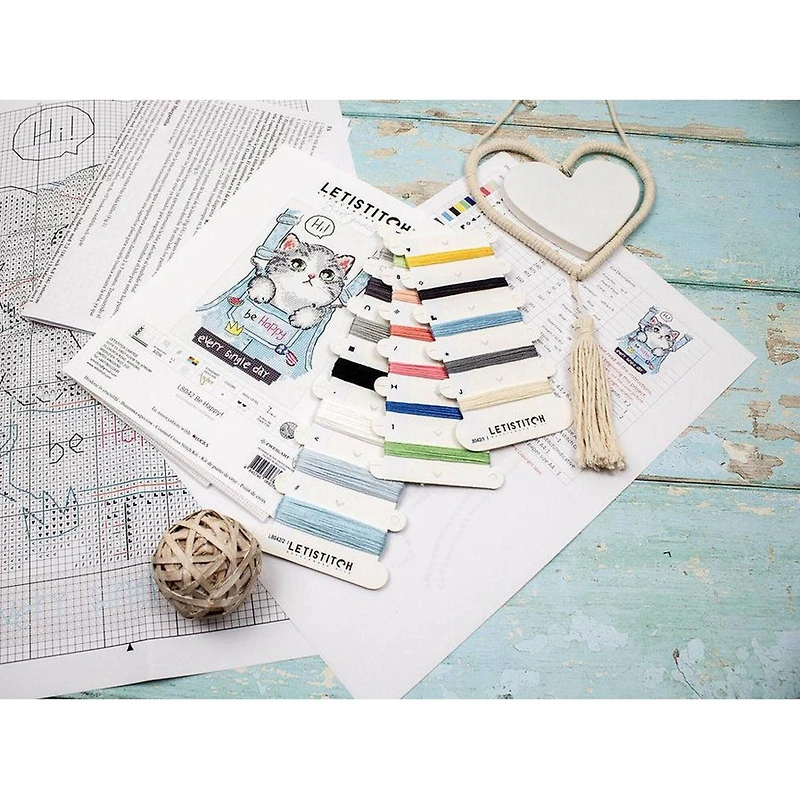 Letistitch Be Happy Counted Cross Stitch Kit