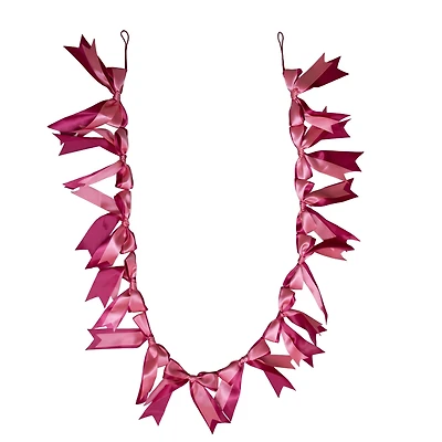 6ft. Pink Satin Bow Garland by Ashland®