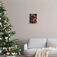 Stupell Industries Hanging Red Ornaments Christmas Tree Framed Giclee Art