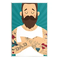 Stupell Industries Best Dad Father's Day Tattoos Wall Plaque Art
