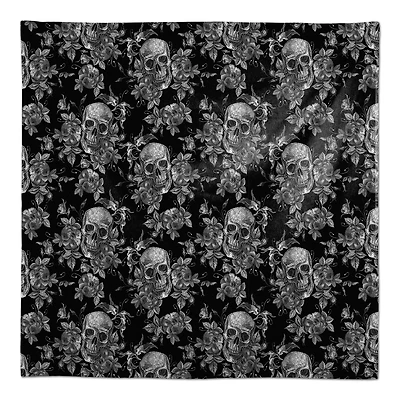58" Floral Skulls Tablecloth