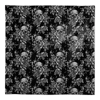 58" Floral Skulls Tablecloth