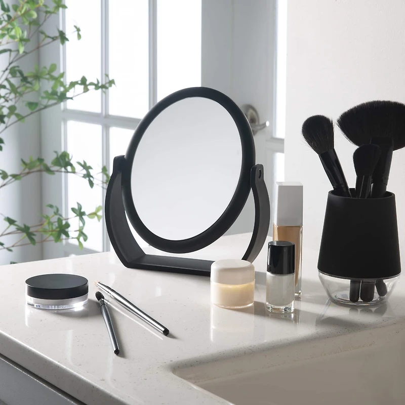 Home Details Swivel 10X Magnification Rubberized Vanity Mirror