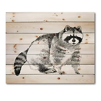 Designart - Monochrome Portrait Of Raccoon