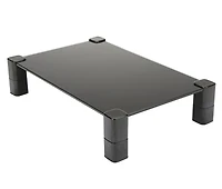 Mind Reader Black 4 Leg Glass Desktop Monitor Stand