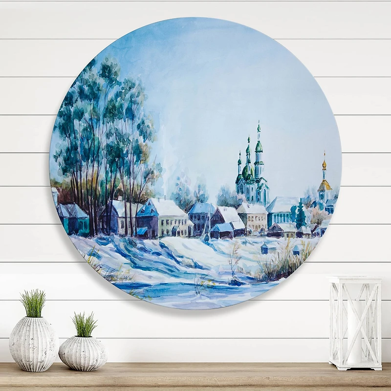 Designart - Small Town In Winter Times