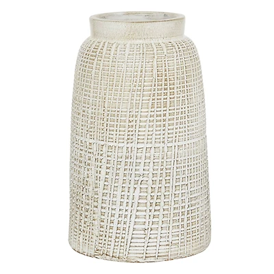 White Terracotta Coastal Style Vase