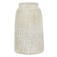 White Terracotta Coastal Style Vase