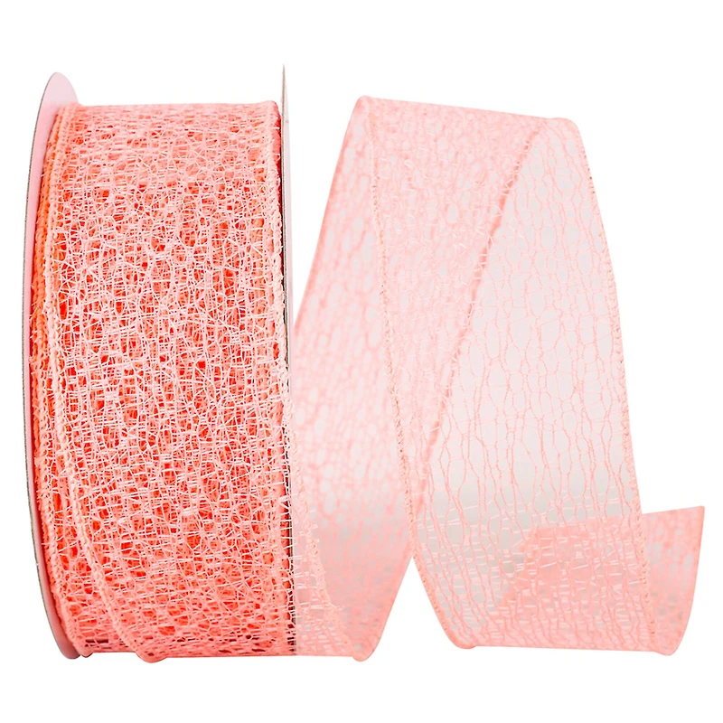 JAM Paper 2.5" x 25yd. Web Natural Wired Ribbon