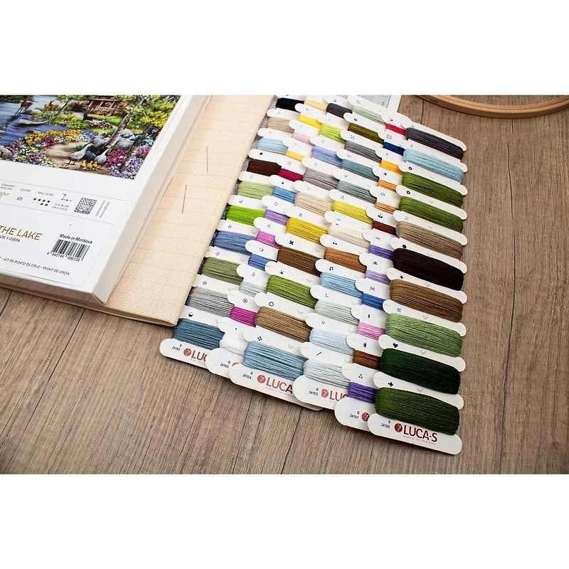 Luca-S Cabin By The Lake Counted Cross-Stitch Kit