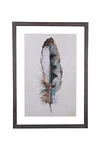 Hello Honey® Wood Framed Wall Décor with Feathers Set