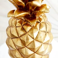 14" Gold Polystone Traditional Decorative Pineapple