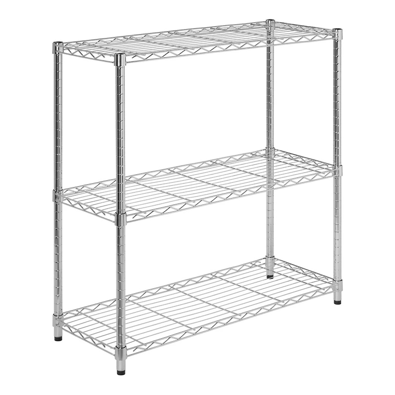 Honey Can Do Chrome 3-Tier Heavy-Duty Adjustable Shelf Storage Unit