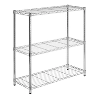 Honey Can Do Chrome 3-Tier Heavy-Duty Adjustable Shelf Storage Unit