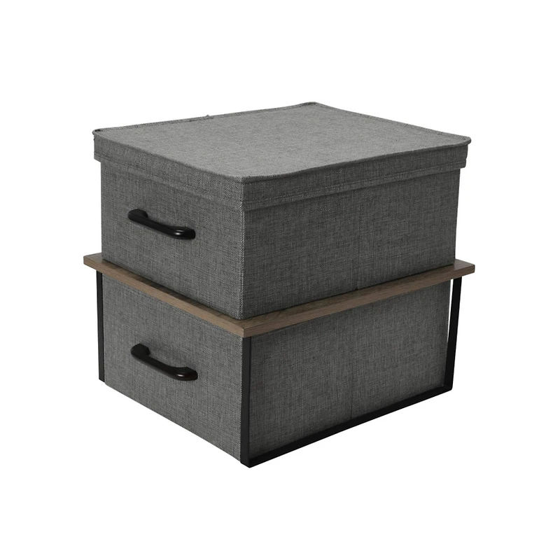 Household Essentials Stacking Storage Boxes Set
