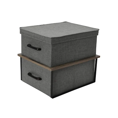 Household Essentials Stacking Storage Boxes Set