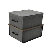 Household Essentials Stacking Storage Boxes Set