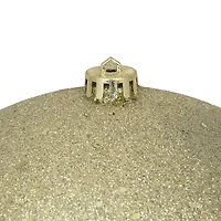 10" Gold Holographic Glitter Shatterproof Christmas Ball Ornament