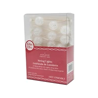 27ct. Warm White LED Clear Cracked Ball String Lights on Silver Wire by Ashland®