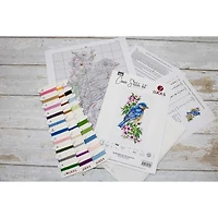 Luca-s Blue Bird On The Branch Counted Cross Stitch Kit