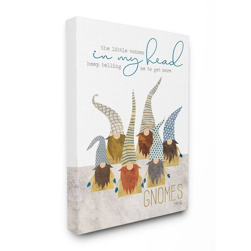 Stupell Industries Gnomes Quote Canvas Wall Art