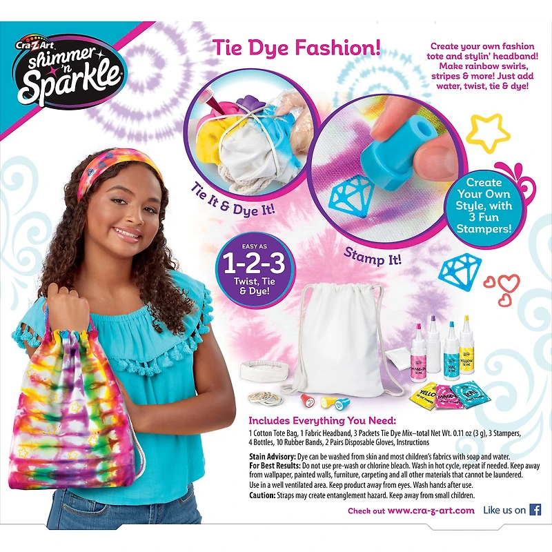 Cra-Z-Art Shimmer 'n Sparkle Tie Dye Fashion Tote & Headband