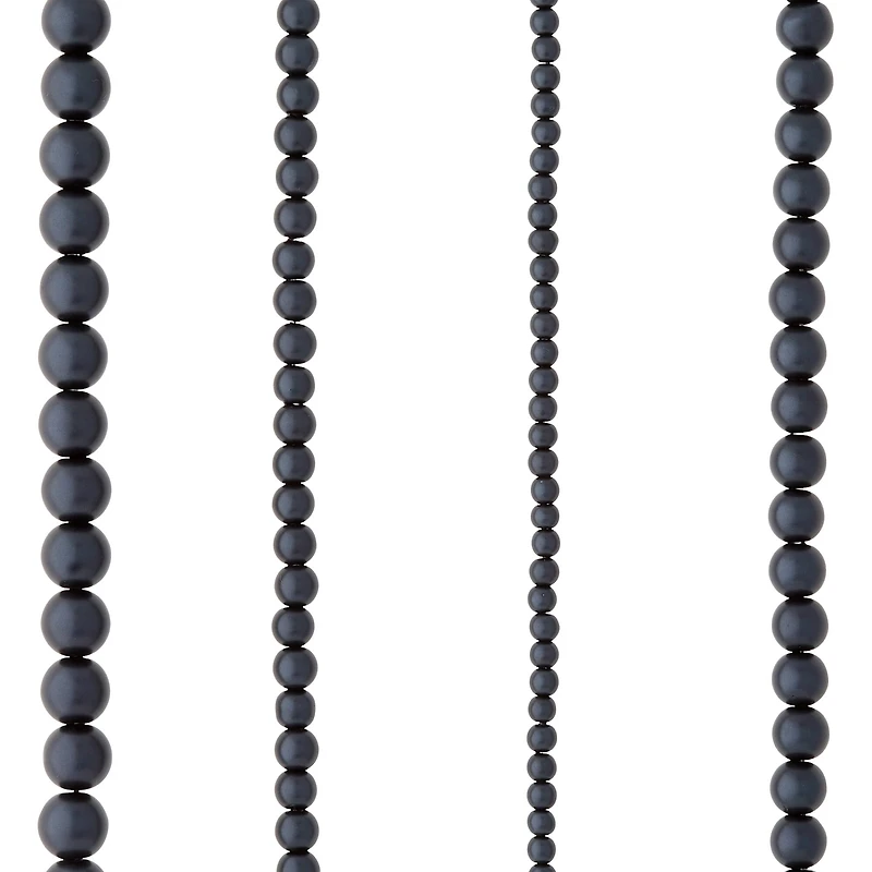 12 Pack: Black Matte Glass Pearl Round Beads by Bead Landing™