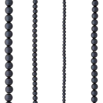 12 Pack: Black Matte Glass Pearl Round Beads by Bead Landing™