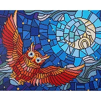 Diamond Art® Stain Glass Owl Advanced Kit