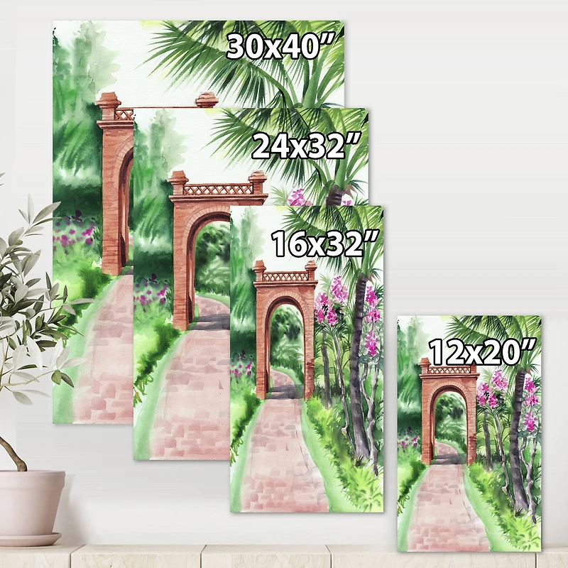Designart - Traditional Gate In Tropical Oasis