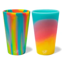 Silipint® 16oz. Sugar Rush & Aurora Silicone Pint Glasses, 2ct.