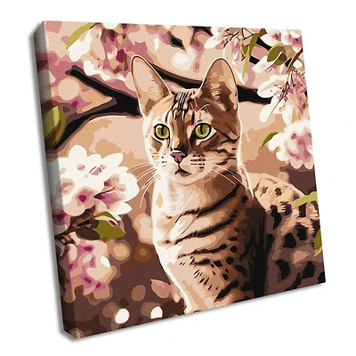 Ideyka Kitten in the Garden Painting by Numbers Kit
