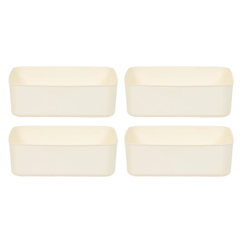 IRIS® Cream Nestable Storage Organizer Bins