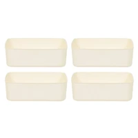 IRIS® Cream Nestable Storage Organizer Bins