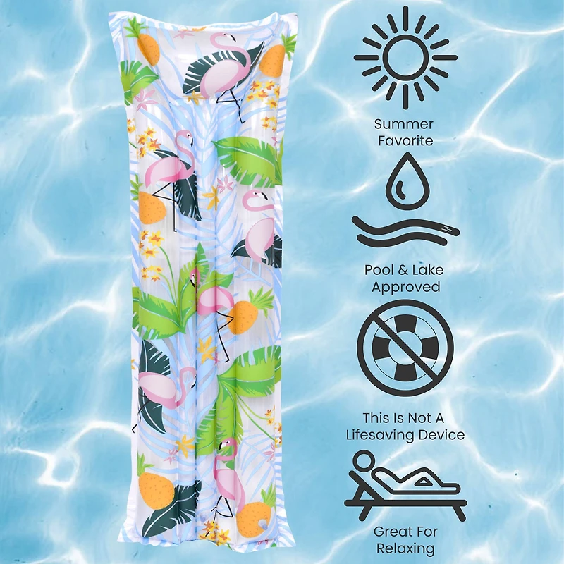 Pool Central 6ft. Inflatable Pink Flamingo Swimming Pool Float