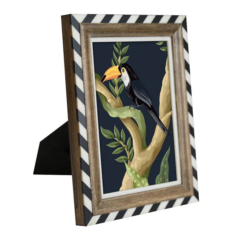 5" x 7" Black & White Stripe Tabletop Frame by Ashland®