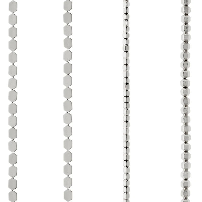 12 Pack: Silver Hematite Mix Beads by Bead Landing™