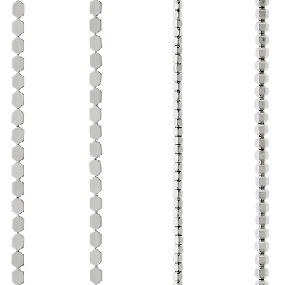 12 Pack: Silver Hematite Mix Beads by Bead Landing™